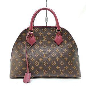 Authentic  Louis Vuitton Alma Into Rouge Monogram Hand Bag mn827-122225